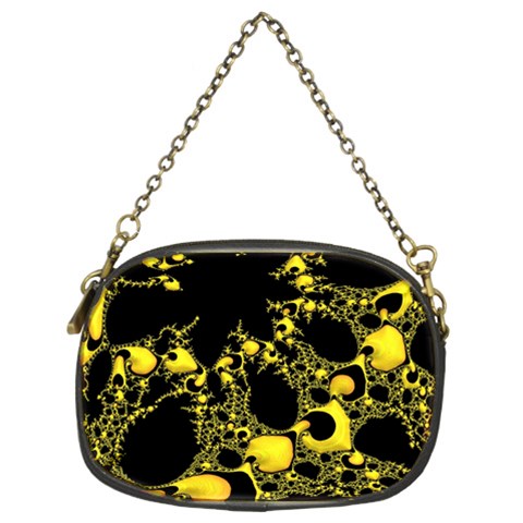 Special Fractal 04 Yellow Chain Purse (Two Sided)  from ArtsNow.com Front