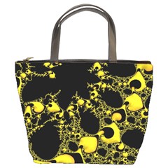 Special Fractal 04 Yellow Bucket Handbag from ArtsNow.com Front