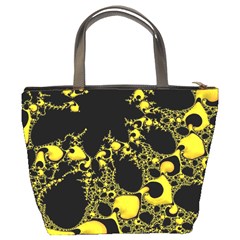 Special Fractal 04 Yellow Bucket Handbag from ArtsNow.com Back