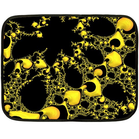 Special Fractal 04 Yellow Mini Fleece Blanket (Two Sided) from ArtsNow.com 35 x27  Blanket Back