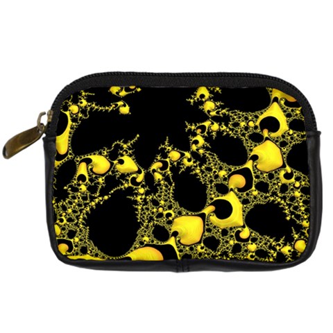 Special Fractal 04 Yellow Digital Camera Leather Case from ArtsNow.com Front