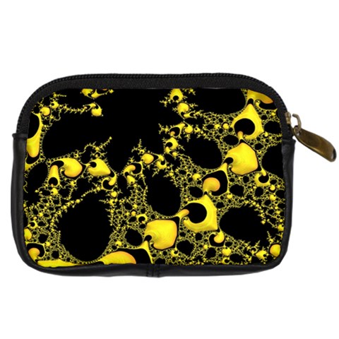 Special Fractal 04 Yellow Digital Camera Leather Case from ArtsNow.com Back