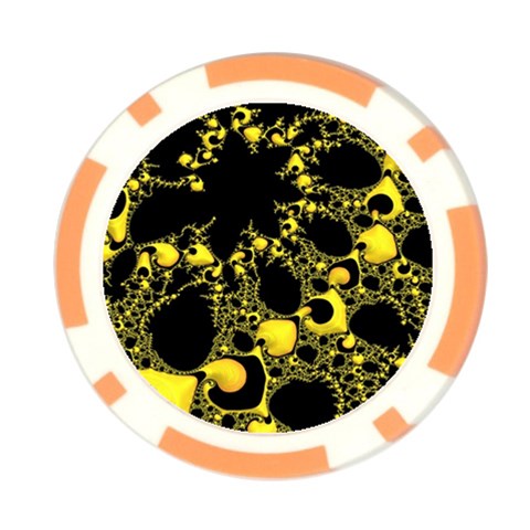 Special Fractal 04 Yellow Poker Chip (10 Pack) from ArtsNow.com Front