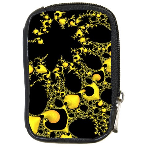 Special Fractal 04 Yellow Compact Camera Leather Case from ArtsNow.com Front