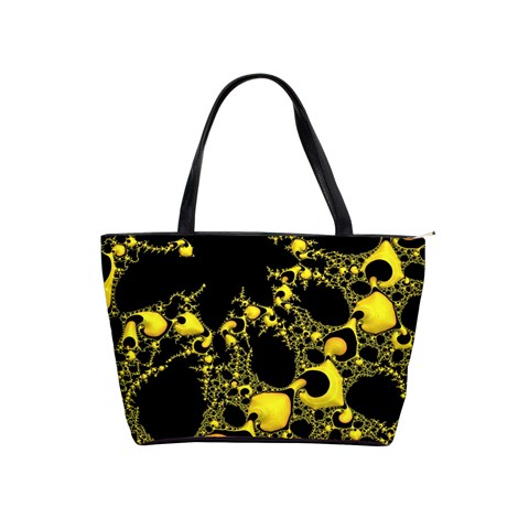 Special Fractal 04 Yellow Large Shoulder Bag from ArtsNow.com Front