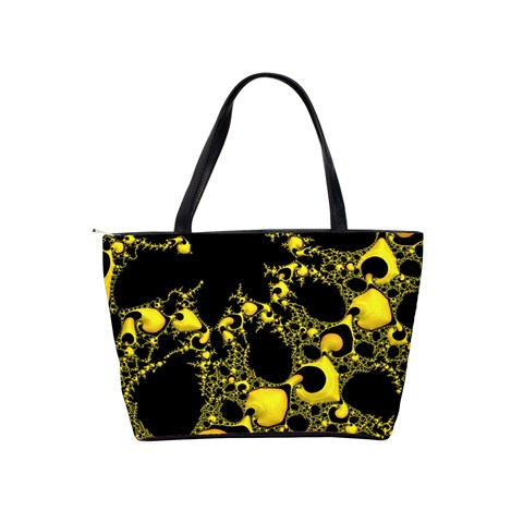 Special Fractal 04 Yellow Large Shoulder Bag from ArtsNow.com Back