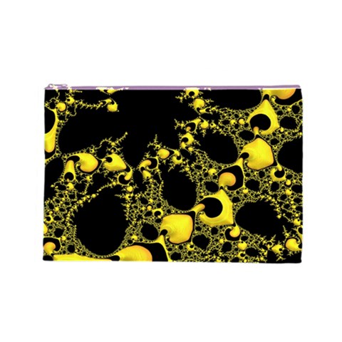 Special Fractal 04 Yellow Cosmetic Bag (Large) from ArtsNow.com Front