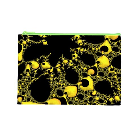 Special Fractal 04 Yellow Cosmetic Bag (Large) from ArtsNow.com Front