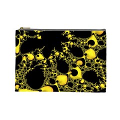 Special Fractal 04 Yellow Cosmetic Bag (Large) from ArtsNow.com Front