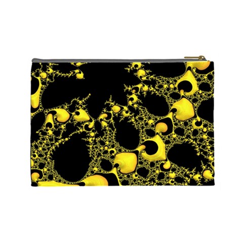 Special Fractal 04 Yellow Cosmetic Bag (Large) from ArtsNow.com Back