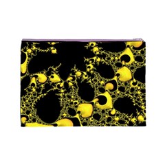 Special Fractal 04 Yellow Cosmetic Bag (Large) from ArtsNow.com Back