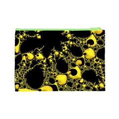 Special Fractal 04 Yellow Cosmetic Bag (Large) from ArtsNow.com Back