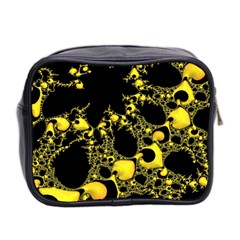 Special Fractal 04 Yellow Mini Travel Toiletry Bag (Two Sides) from ArtsNow.com Back