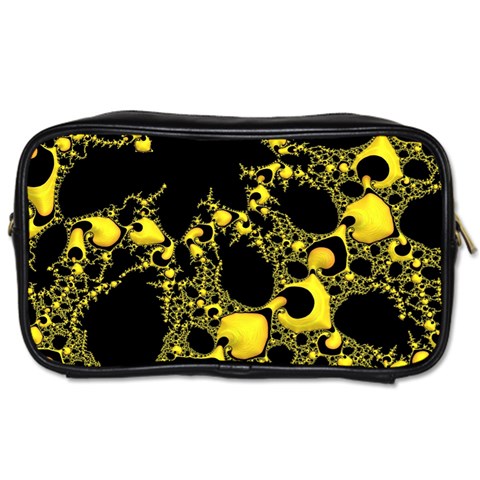 Special Fractal 04 Yellow Travel Toiletry Bag (One Side) from ArtsNow.com Front