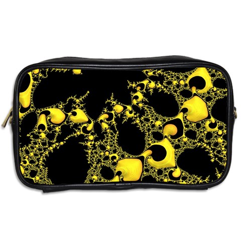 Special Fractal 04 Yellow Travel Toiletry Bag (Two Sides) from ArtsNow.com Back