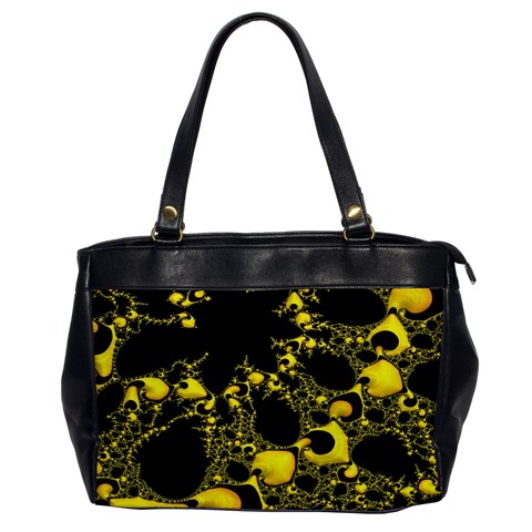 Special Fractal 04 Yellow Oversize Office Handbag (One Side) from ArtsNow.com Front