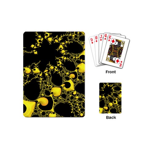 Special Fractal 04 Yellow Playing Cards (Mini) from ArtsNow.com Back