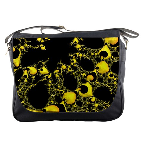 Special Fractal 04 Yellow Messenger Bag from ArtsNow.com Front