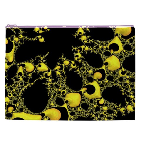 Special Fractal 04 Yellow Cosmetic Bag (XXL) from ArtsNow.com Front