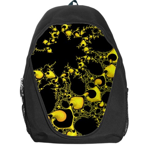 Special Fractal 04 Yellow Backpack Bag from ArtsNow.com Front