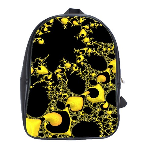 Special Fractal 04 Yellow School Bag (XL) from ArtsNow.com Front