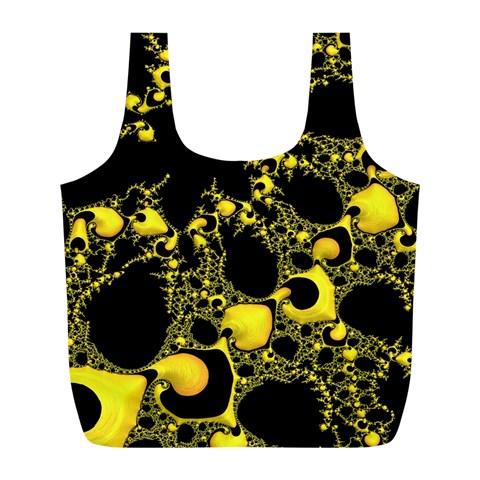 Special Fractal 04 Yellow Reusable Bag (L) from ArtsNow.com Back