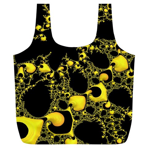 Special Fractal 04 Yellow Reusable Bag (XL) from ArtsNow.com Front