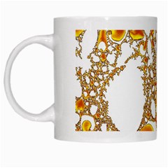 Special Fractal 04 Orange White Coffee Mug from ArtsNow.com Left