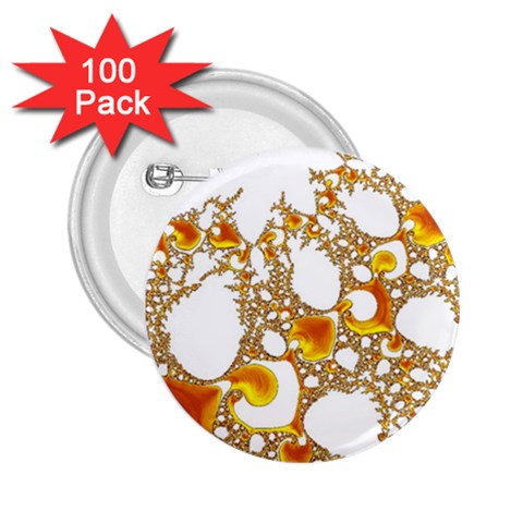 Special Fractal 04 Orange 2.25  Button (100 pack) from ArtsNow.com Front