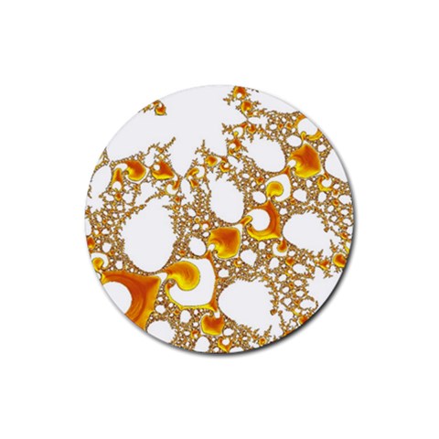 Special Fractal 04 Orange Drink Coasters 4 Pack (Round) from ArtsNow.com Front