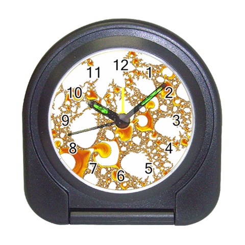 Special Fractal 04 Orange Desk Alarm Clock from ArtsNow.com Front