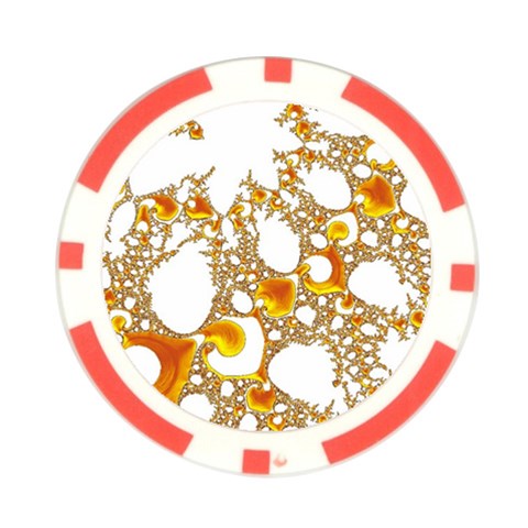 Special Fractal 04 Orange Poker Chip from ArtsNow.com Front