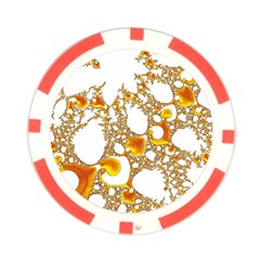 Special Fractal 04 Orange Poker Chip from ArtsNow.com Front