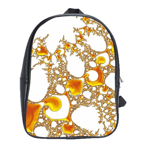 Special Fractal 04 Orange School Bag (XL) from ArtsNow.com Front