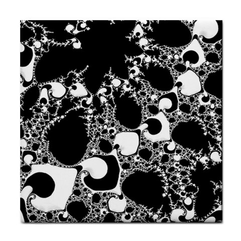 Special Fractal 04 B&w Ceramic Tile from ArtsNow.com Front