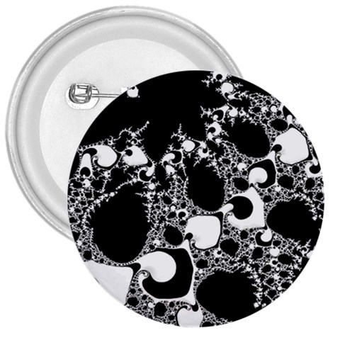 Special Fractal 04 B&w 3  Button from ArtsNow.com Front