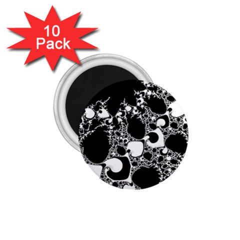 Special Fractal 04 B&w 1.75  Button Magnet (10 pack) from ArtsNow.com Front