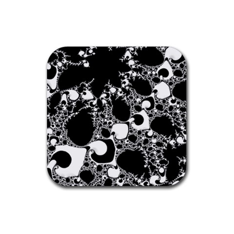 Special Fractal 04 B&w Drink Coaster (Square) from ArtsNow.com Front