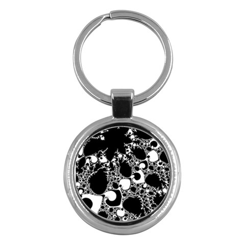 Special Fractal 04 B&w Key Chain (Round) from ArtsNow.com Front