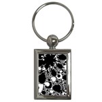 Special Fractal 04 B&w Key Chain (Rectangle)