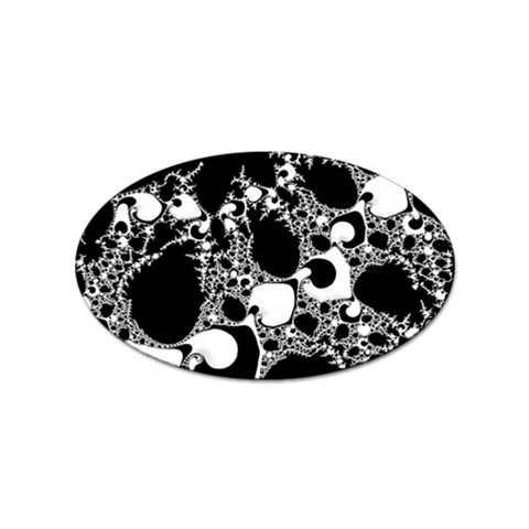 Special Fractal 04 B&w Sticker (Oval) from ArtsNow.com Front