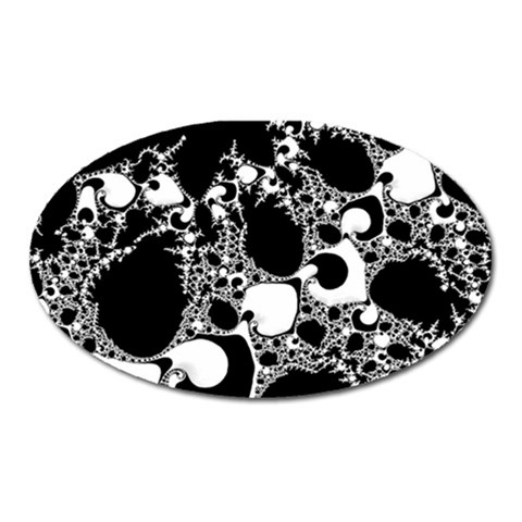 Special Fractal 04 B&w Magnet (Oval) from ArtsNow.com Front