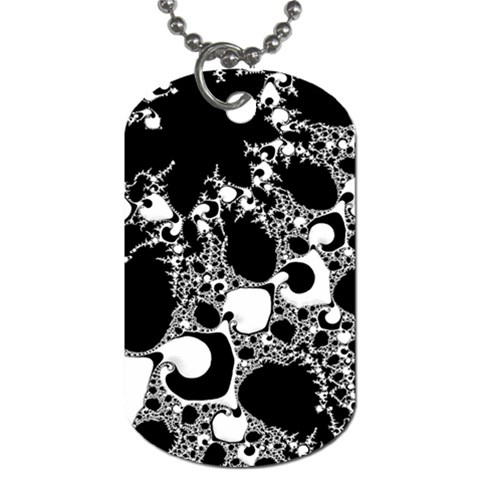 Special Fractal 04 B&w Dog Tag (One Sided) from ArtsNow.com Front