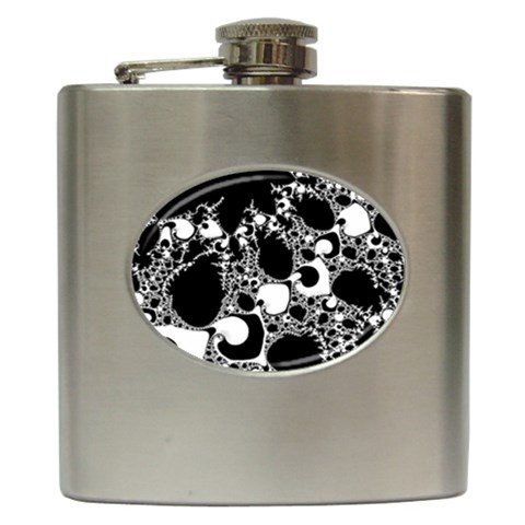 Special Fractal 04 B&w Hip Flask from ArtsNow.com Front