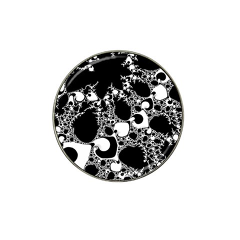 Special Fractal 04 B&w Golf Ball Marker 4 Pack (for Hat Clip) from ArtsNow.com Front