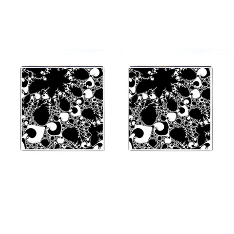 Special Fractal 04 B&w Cufflinks (Square) from ArtsNow.com Front(Pair)