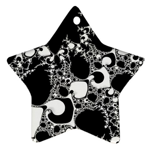 Special Fractal 04 B&w Star Ornament (Two Sides) from ArtsNow.com Front