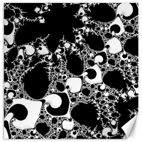 Special Fractal 04 B&w Canvas 12  x 12  (Unframed) from ArtsNow.com 11.4 x11.56  Canvas - 1