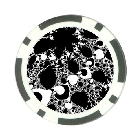 Special Fractal 04 B&w Poker Chip from ArtsNow.com Back