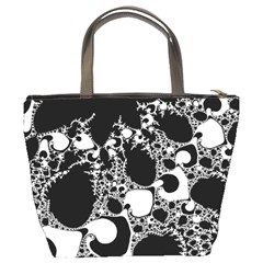 Special Fractal 04 B&w Bucket Handbag from ArtsNow.com Back